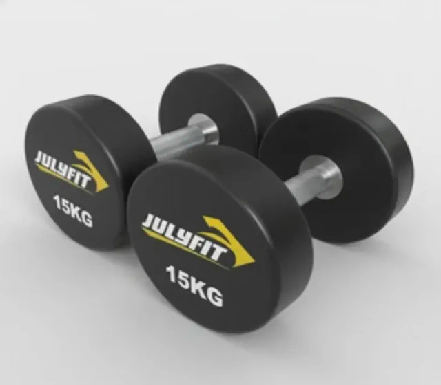 Round CPU Dumbbell Set Urethane Dumbbells Light Heavy Duty Weights Dumbbells shown in its Made-in-China supplier listing
