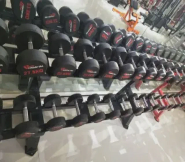 Gummierter Hantelsatz von Realleader Gym Equipments, dargestellt im Made-in-China-Angebot des Lieferanten