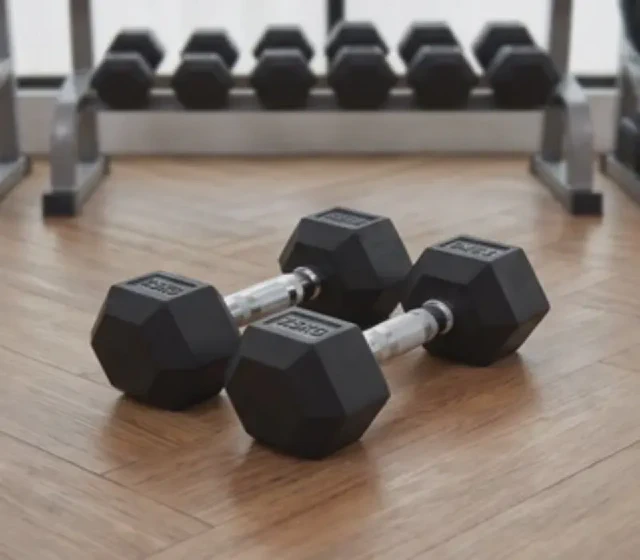 Non-Slip Customizable Iron for Home Gym Workout Rubber Hex Dumbbell mostrada en su ficha del proveedor de Made-in-China