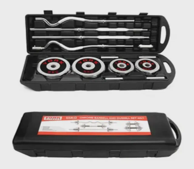 Factory Wholesale 2 in 1 Convertible Chrome Dumbbell Barbell Set Cast Iron Mirror Chrome Plates Adjustable Home Gym Fitness Dumbbell Set with Storage Case 在其 Made-in-China 供应商列表中的展示图