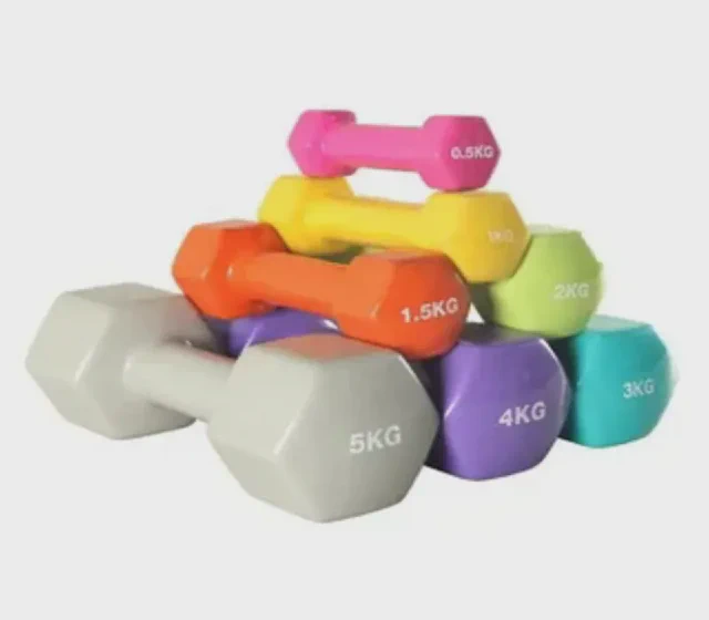 Sport Vinyl Dipped Dumbbell Set Colorful Hex Hand Weight Hex Dumbbell mostrado na listagem do fornecedor no Made-in-China