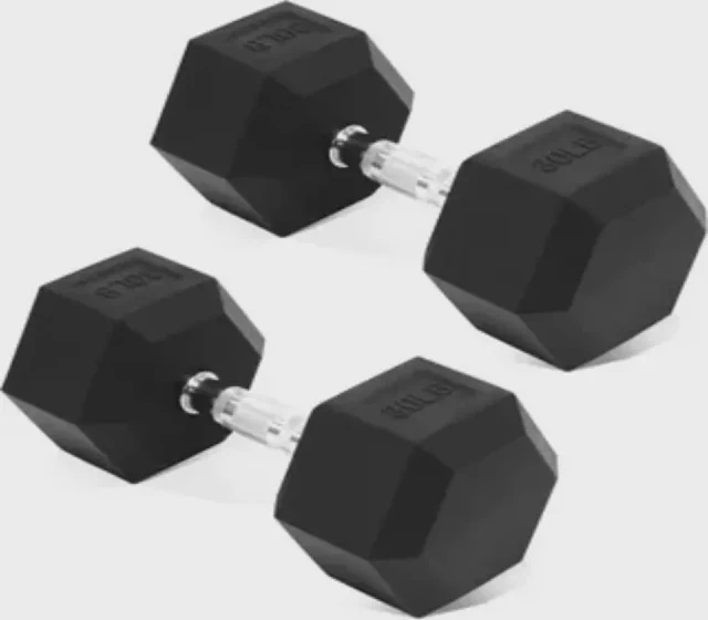Fitness Training Dumbbell Home Gym Hex Dumbbell Set Rubber Coated Weight Lifting 10kg 20kg 50kg Gym Dumbbell shown in its Made-in-China supplier listing
