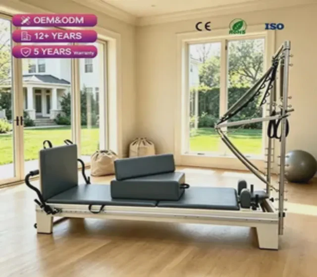 Commercial Maple Full Track Pilates Reformer Half Tower Equipment for Home Gym Yoga shown in its Made-in-China supplier listing