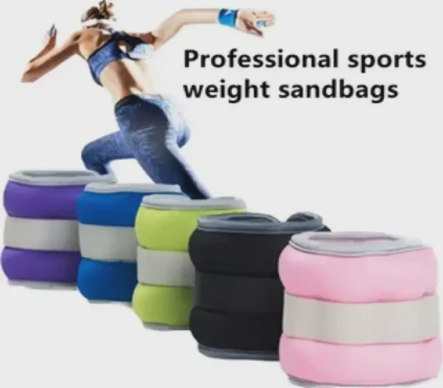 Adjustable Ankle Wrist Weights Weighted Sandbags Fitness Training Wrist Ankle Weights for Running Yoga Workout shown in its Made-in-China supplier listing
