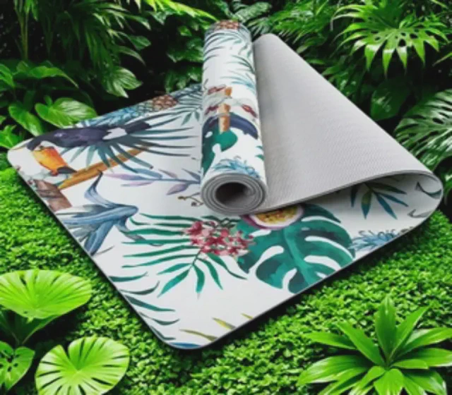 UV Printing Different Colorful Designs Double Layer TPE Yoga Mat shown in its Made-in-China supplier listing