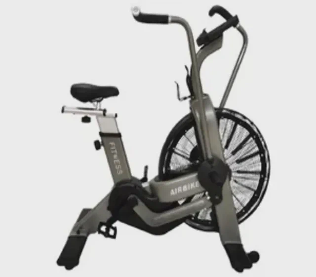 New Design Cardio Fitness Equipment Wind Resistance Spinning Air Exercise Bike shown in its Made-in-China supplier listing